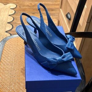 Stuart Weitzman Cobalt Blue Sofia 50 Slingback